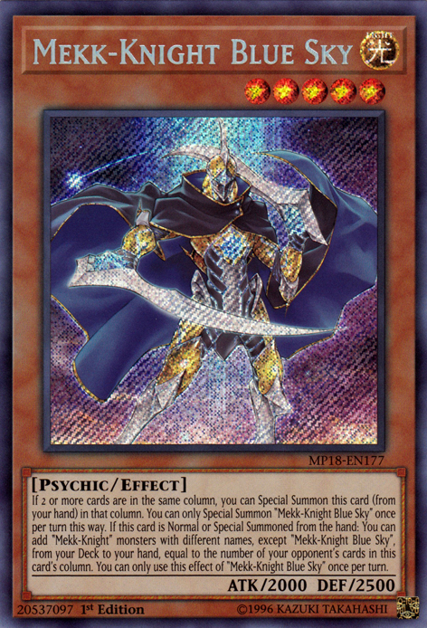 Chevalier Mekk-Chevalier Ciel Azur [MP18-FR177] Secret Rare