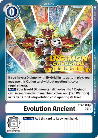 Évolution Ancienne [BT7-110] (Digimon Card Game Fest 2022) [Next Adventure Promos]