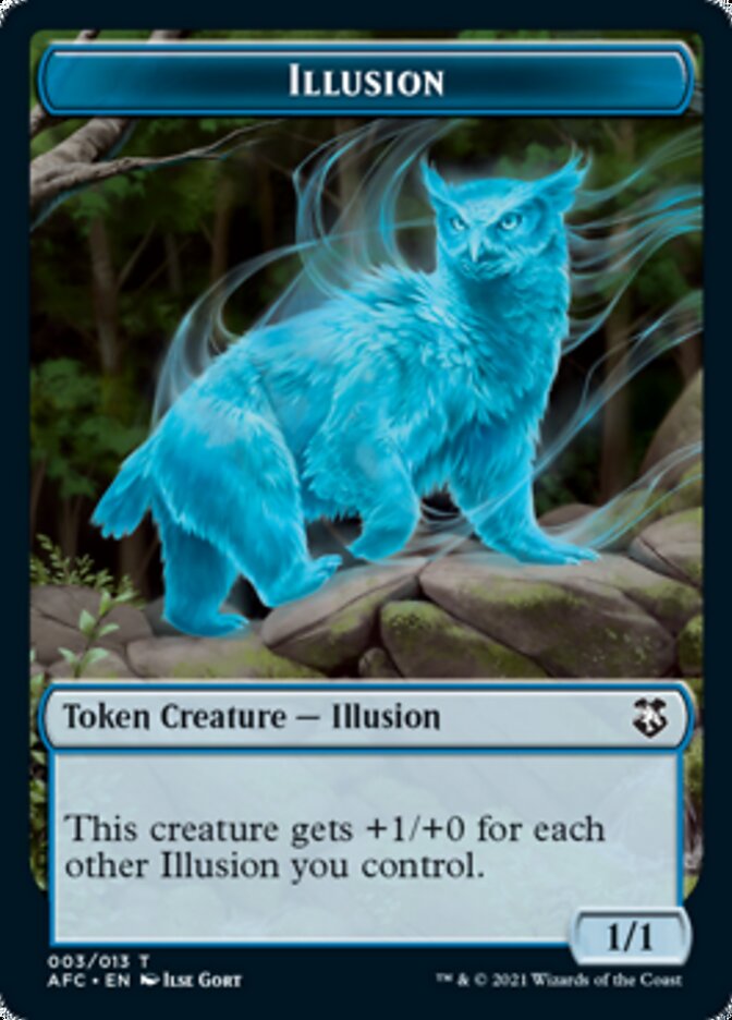 Illusion // Jeton Zombie recto-verso [Dungeons & Dragons : Adventures in the Forgotten Realms Jetons Commander]