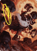 Carte artistique Ratter en lambeaux (signature estampée or) [Série artistique Les friches d'Eldraine]