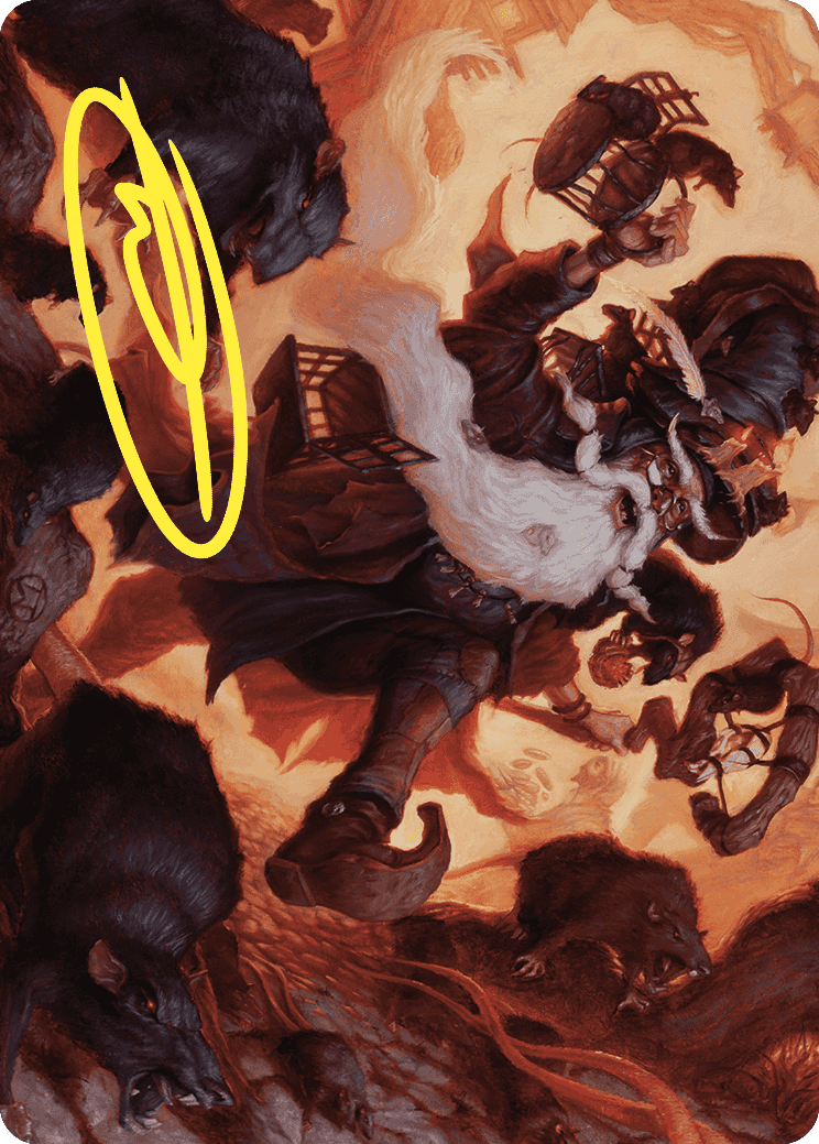 Carte artistique Ratter en lambeaux (signature estampée or) [Série artistique Les friches d'Eldraine]