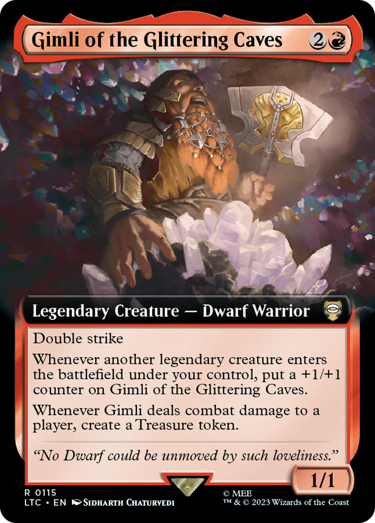 Gimli des Cavernes Scintillantes (Art étendu) [Le Seigneur des Anneaux : Contes de la Terre du Milieu Commander]