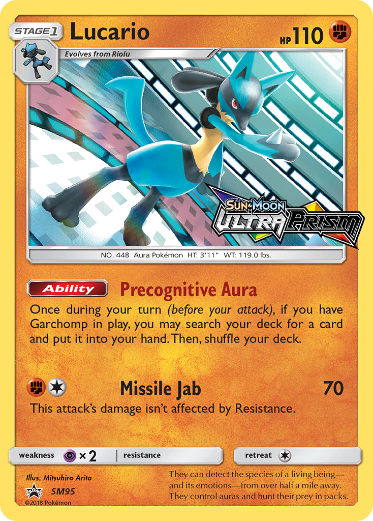 Lucario (SM95) (Promo Avant-Première) [Soleil et Lune : Promos Étoile Noire]