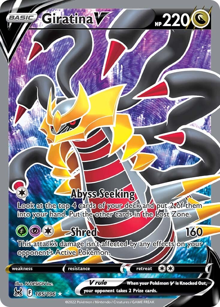 Giratina V (185/196) [Espada y Escudo: Origen Perdido]