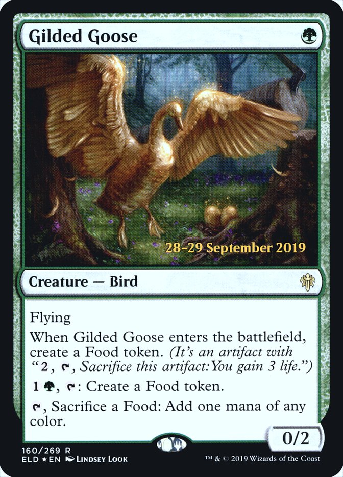 Ganso dorado [Cartas promocionales de prelanzamiento de El trono de Eldraine]
