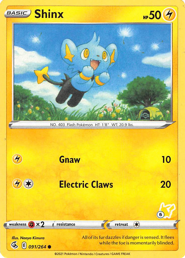 Shinx (091/264) (Sello Pikachu n.º 6) [Battle Academy 2022]