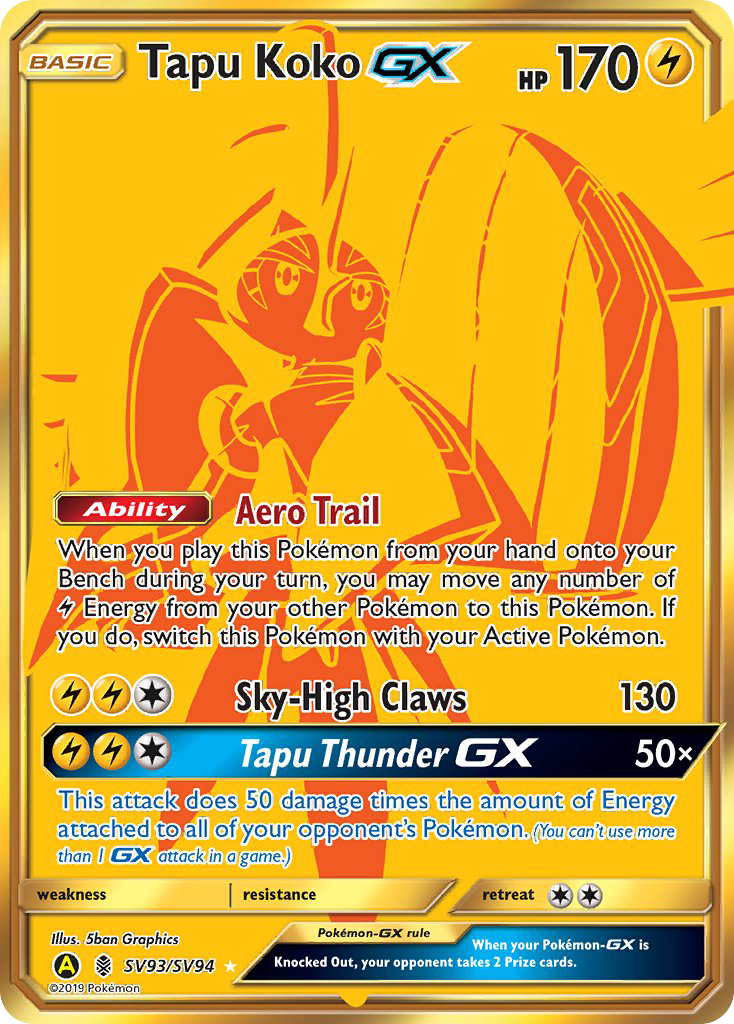 Tapu Koko GX (SV93/SV94) [Soleil et Lune : Destinées Occultes - Voie du Maître]