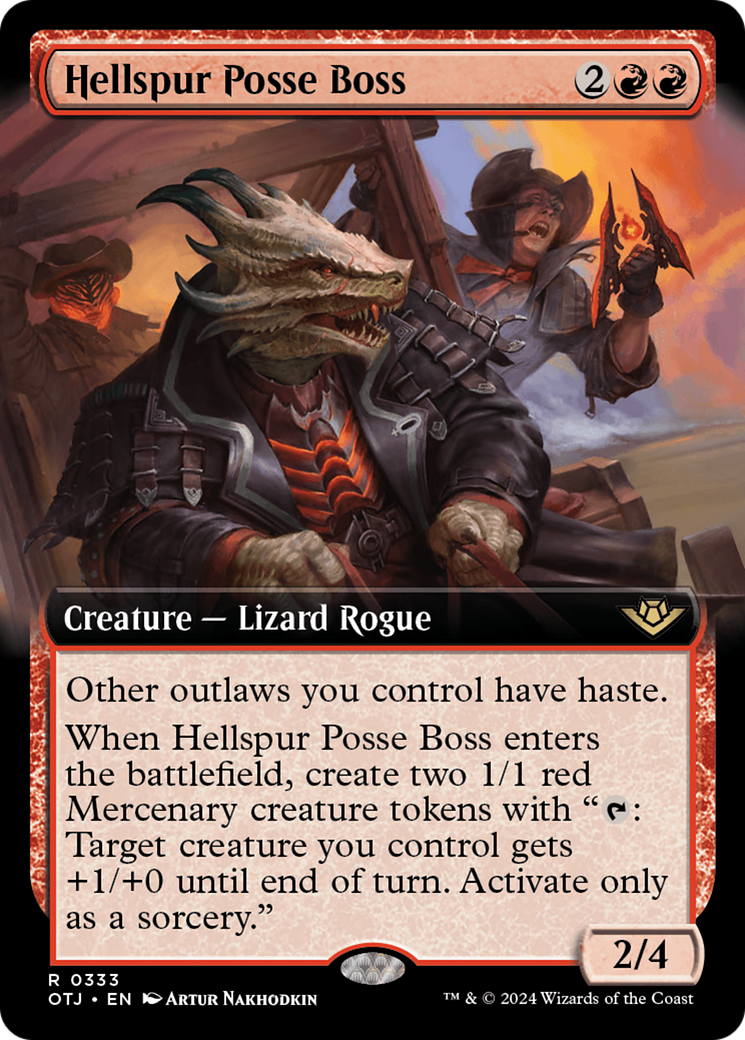 Chef de la Posse de Hellspur (Illustration étendue) [Hors-la-loi de Croisetonnerre]