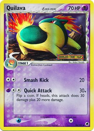 Quilava (36/101) (Pokémon de Type Delta) (Estampillée) [EX: Les Gardiens du Temps]