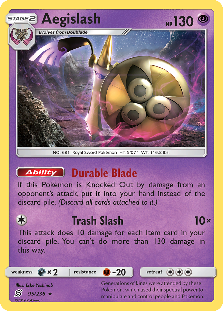 Aegislash (95/236) [Soleil et Lune : Harmonie des Esprits]