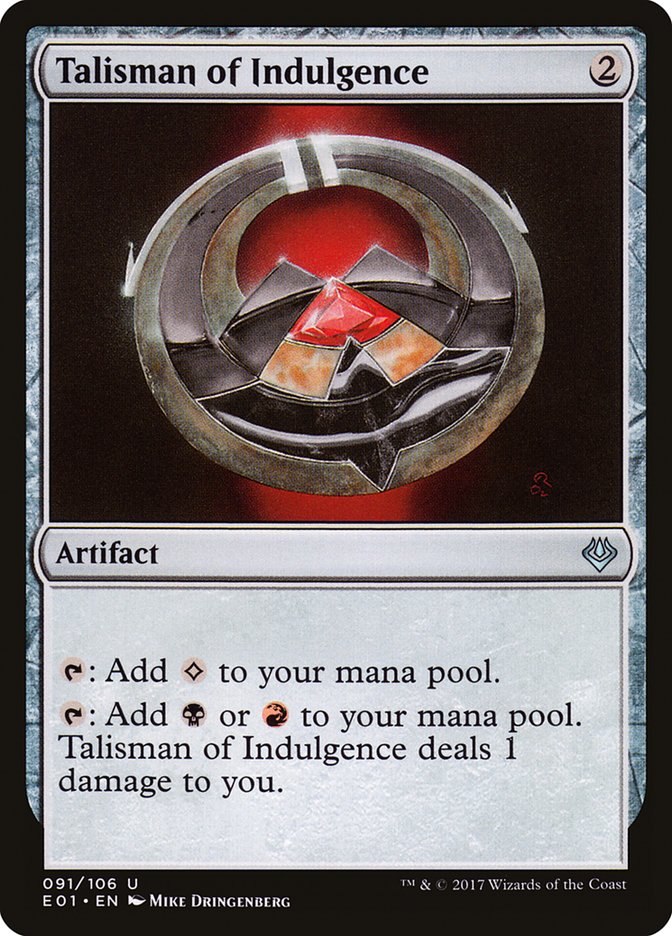 Talisman d'indulgence [Archenemy: Nicol Bolas]