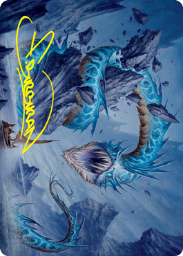 Carte artistique Serpent Biolume (signature estampillée or) [Série artistique Innistrad : La Vœu écarlate]