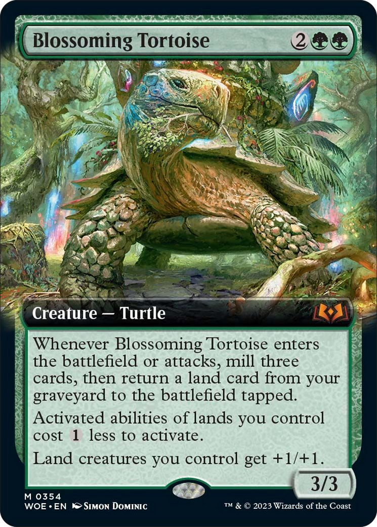 Tortue florissante (Illustration étendue) [Les friches d'Eldraine]