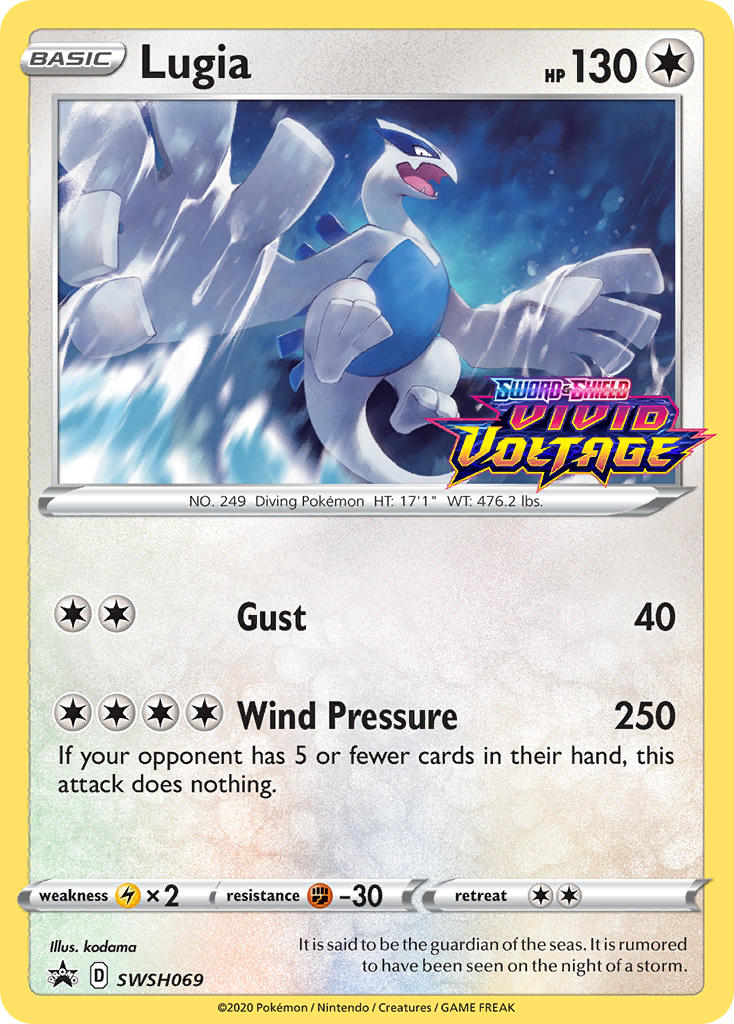 Lugia (SWSH069) (Prerelease Promo) [Épée et Bouclier : Promos Black Star]