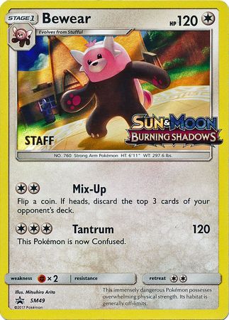 Bewear (SM49) (Carta de promoción "Staff Prerelease") [Sol y Luna: Black Star Promos]