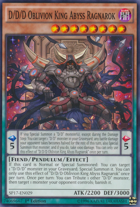 Roi de l'Oubli D/D/D Abysse Ragnarok [SP17-FR029] Commune