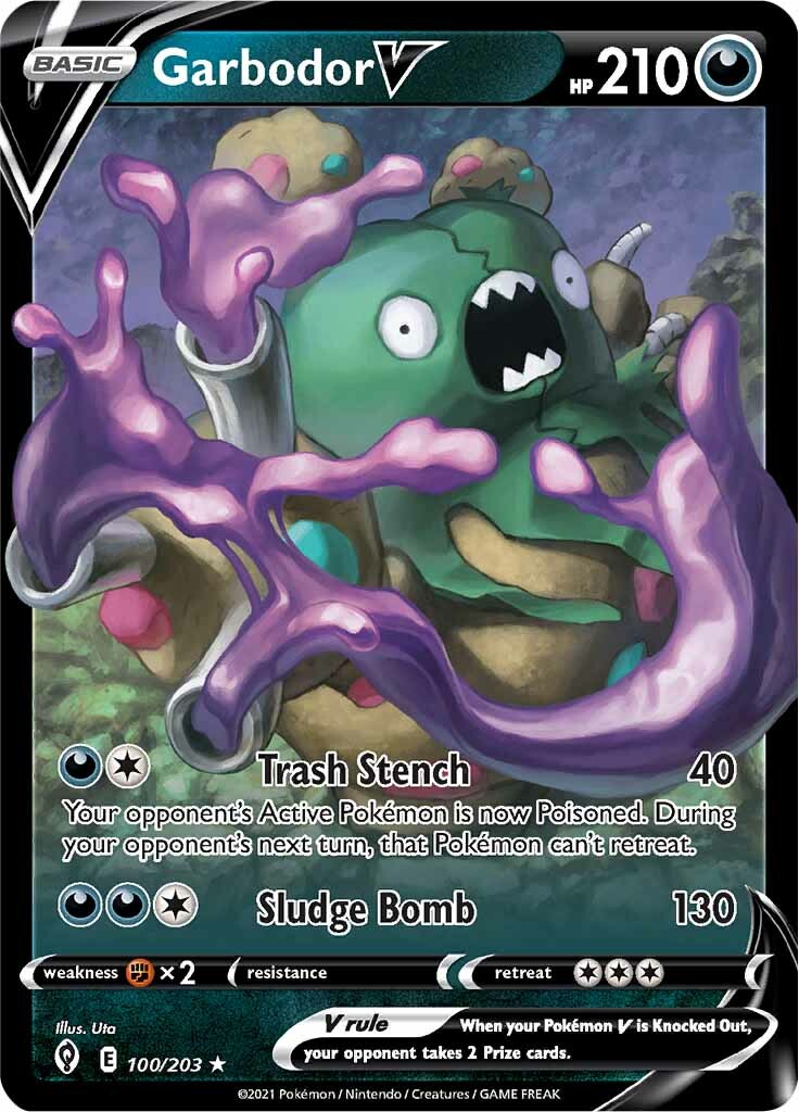 Garbodor V (100/203) [Épée et Bouclier : Évolution Céleste]