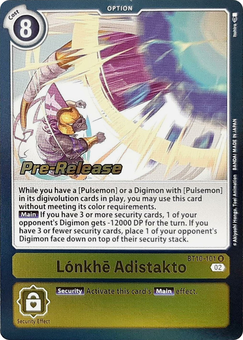 Lonkhe Adistakto [BT10-101] [Cartas de Pre-lanzamiento Xros Encounter]