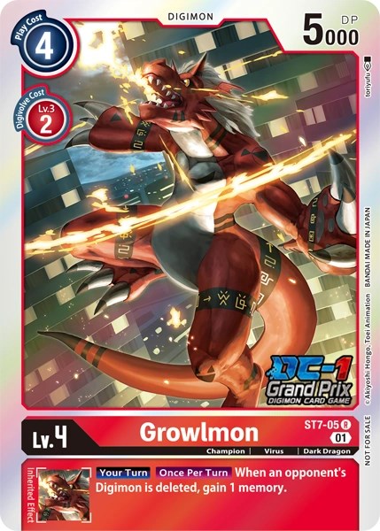 Growlmon [ST7-05] (Estampado DC-1 2022) [Mazo de Inicio: Promocionales Gallantmon]