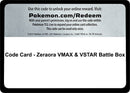 Image for Code Card - Zeraora VMAX & VSTAR Battle Box (MCAP) - Pokemon