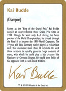 Biographie de Kai Budde [Decks du Championnat du Monde 1999]