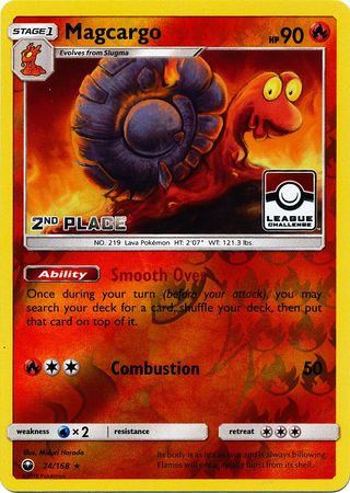 Magcargo (24/168) (Promoción de Liga 2.º Puesto) [Sol y Luna-Tormenta Celestial]