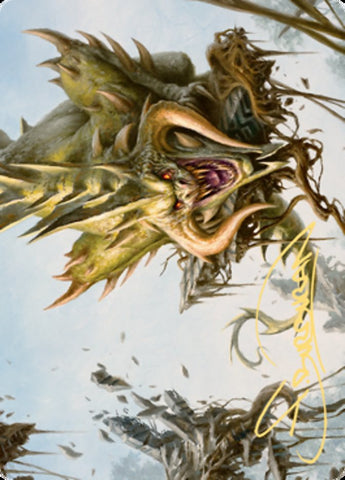 Carta de arte Baloth del dosel (Firma estampada en oro) [Zendikar Rising Art Series]