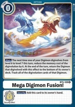 ¡Fusión de Digimon Definitiva! [BT5-109] [Promocionales de Batalla de Omnimon en Prelanzamiento]