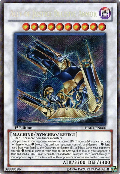 Allié de la Justice Armure Décisive [HA03-FR060] Secret Rare