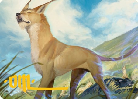 Carte illustrée Chien clignotant (signature estampée or) [Donjons & Dragons : Aventures dans les Royaumes Oubliés - Série d'illustrations]