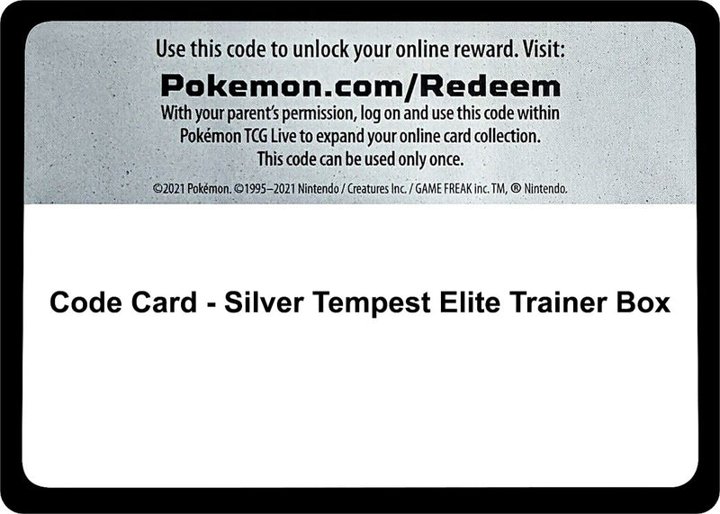 Image for Code Card - Silver Tempest Elite Trainer Box - Pokemon