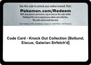 Image for Code Card - Knock Out Collection [Boltund, Eiscue, Galarian Sirfetch'd] (MCAP) - Pokemon