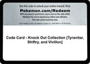 Image for Code Card - Knock Out Collection [Tyranitar, Shiftry, and Vivillon] (MCAP) - Pokemon
