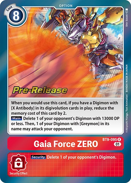 Gaia Force ZERO [BT9-095] [Promociones de prelanzamiento de X Record]
