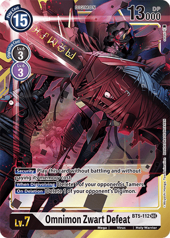 Omnimon Zwart Derrota [BT5-112] (Arte Alternativo) [Batalla de Omni]
