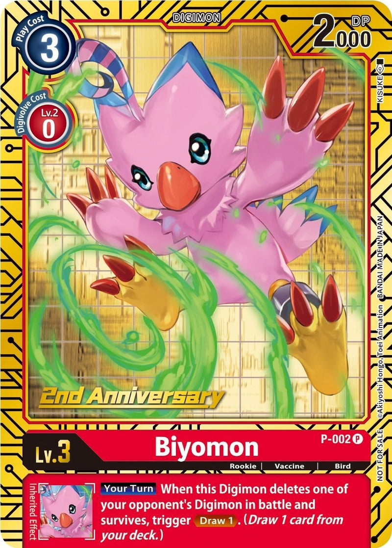 Biyomon [P-002] (Set de Cartas 2.º Aniversario) [Cartas Promocionales]