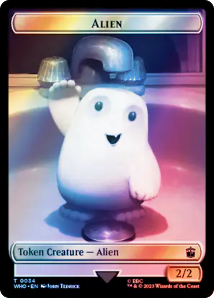 Alien // Insecte alien Jeton recto-verso (Surge Foil) [Jetons Doctor Who]