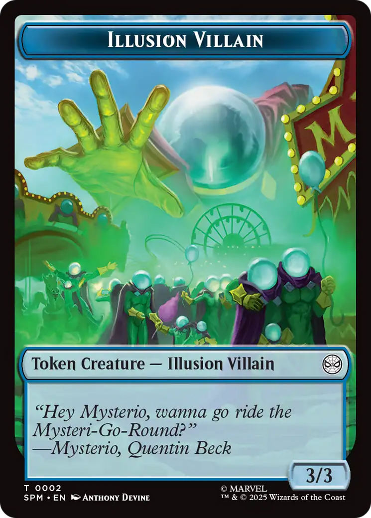 Araignée // Jeton double-face Méchant Illusion [Marvel's Spider-Man Tokens]