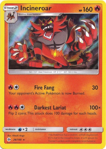 Incineroar (26/149) (Red Acuática Holo) [Sol y Luna: Set Básico]