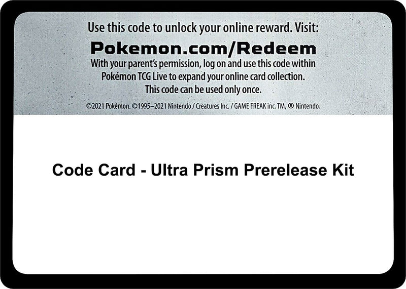 Image for Code Card - Ultra Prism Prerelease Kit (MCAP) - Pokemon