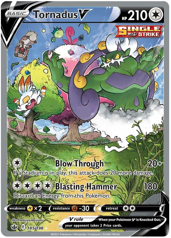 Tornadus V (185/198) [Espada y Escudo: Reinado Helado]