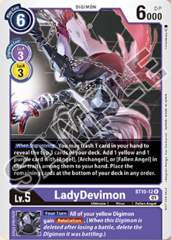 LadyDevimon [ST10-12] (Set de artículos de Tamer Angewomon y LadyDevimon) [Mazo de Inicio: Promos de Táctico del Mundo Paralelo]