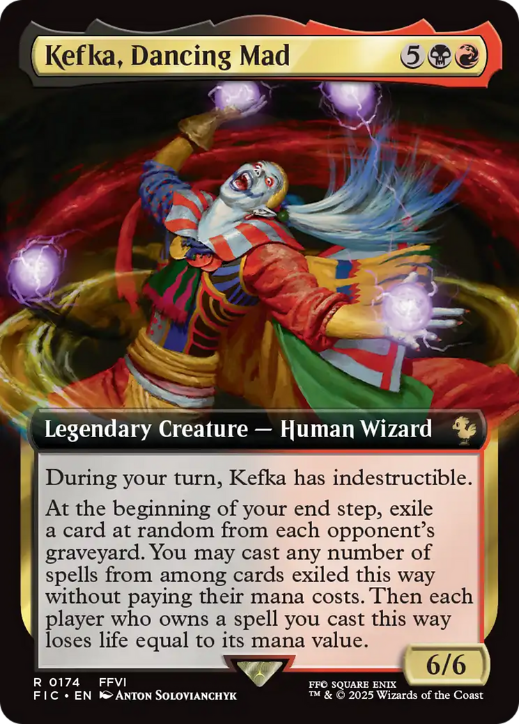 Kefka, Loco Danzarín (Arte Extendido) [Commander de FINAL FANTASY]