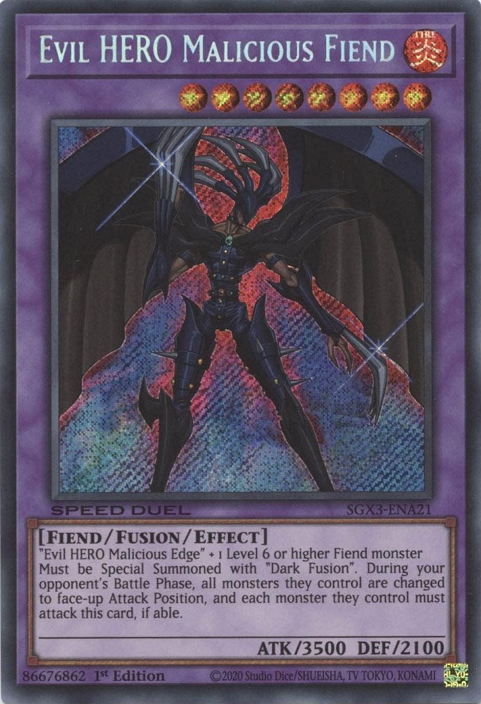 HÉROE Malvado Demonio Maligno [SGX3-ENA21] Secreta Rara