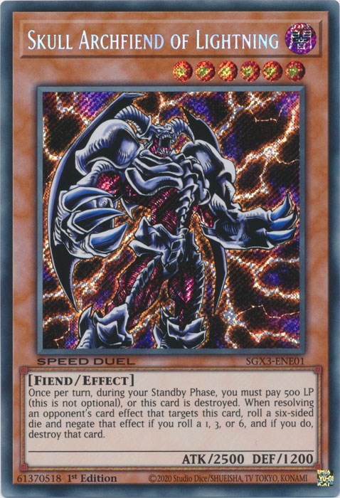 Archidemonio Calavera de Rayos [SGX3-ENE01] Secreta Rara