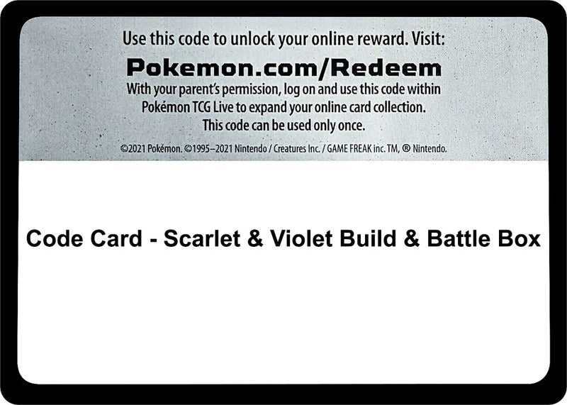 Image for Code Card - Scarlet & Violet Build & Battle Box - Pokemon