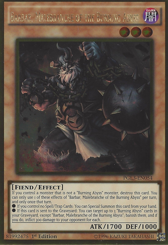 Barbar, Malebranche del Abismo Ardiente [PGL3-EN054] Gold Rare