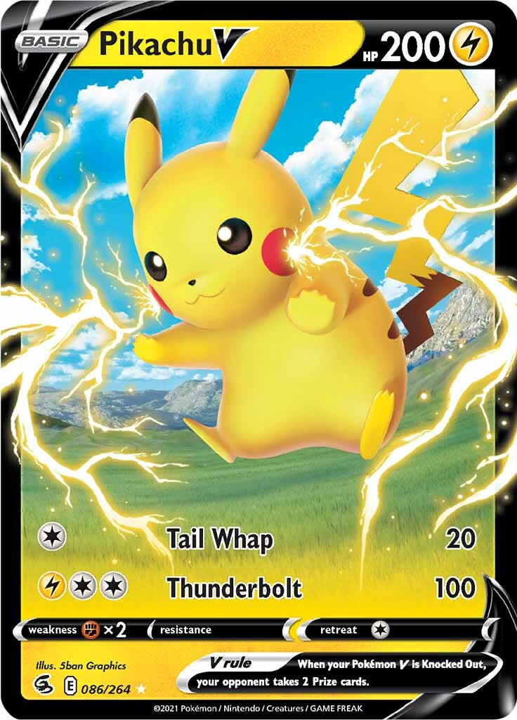 Pikachu V (086/264) [Épée et Bouclier : Poing de Fusion]