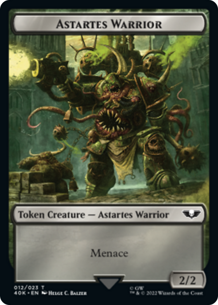 Guerrier Astartes // Portepeste de Nurgle Double-Face (Feuille texturée) [Jetons Warhammer 40,000]