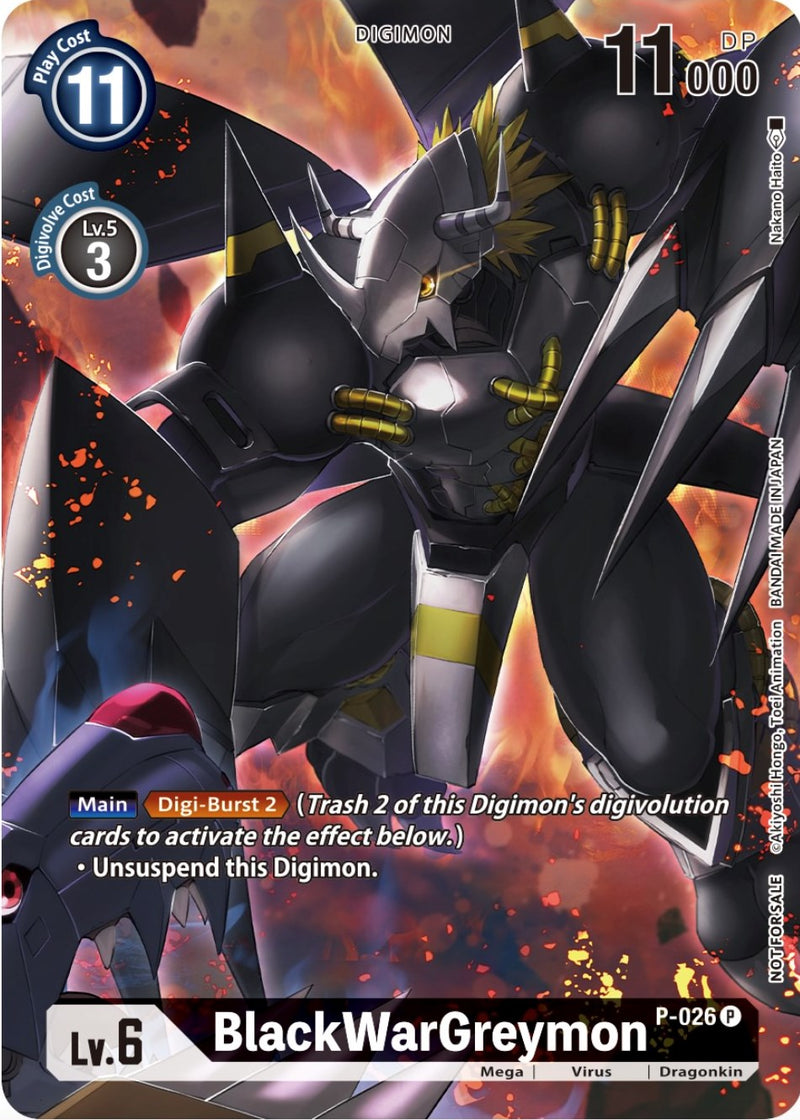 BlackWarGreymon [P-026] (Paquete de Ganador "Across Time") [Cartas Promocionales]